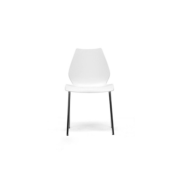 Overlea White Plastic Modern Dining Chair, PK2